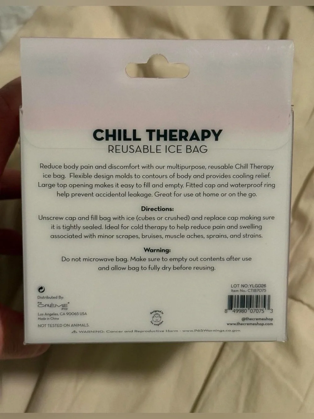 The Crème Shop Pink Donut-Print Chill Therapy Reusable Ice Bag